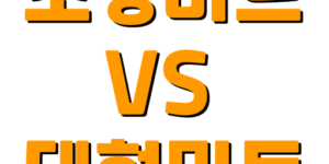 소형마트vs대형마트 장단점